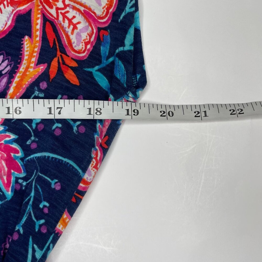 Tommy Bahama Cotton Modal Blend Navy Floral Side Tie Faux Wrap Dress Size S/P - Picture 8 of 12